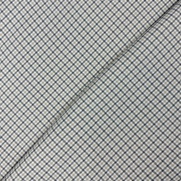 Coupon of cotton fabric and polyester houndstooth biege and brown 3m or 1,50m x 1,50m