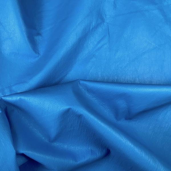 Cotton matte vinyl fabric coupon with blue pool polyurethane coating 1m x 1,40m