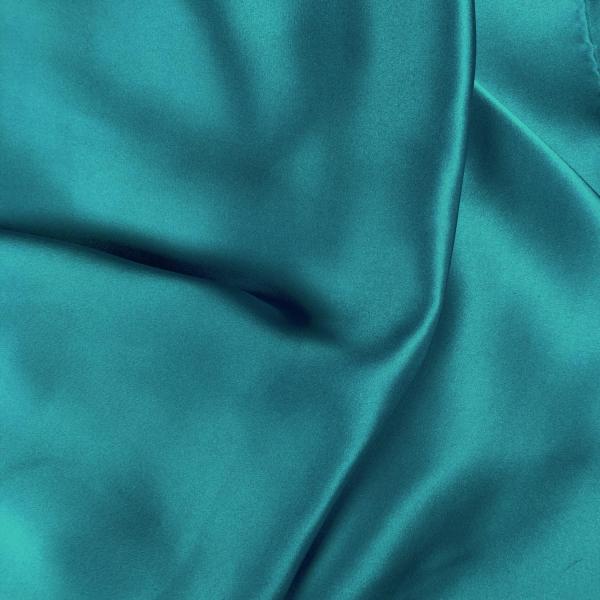 Turquoise blue silk satin fabric coupon 1,50m or 3m x 1,40m
