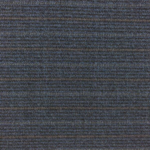 Wool fabric coupon with large stripes in shades of blue 1.50m or 3m x 1.50m
