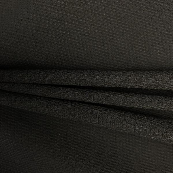 Black textured cotton piqué fabric coupon 1,50m or 3m x 1,50m
