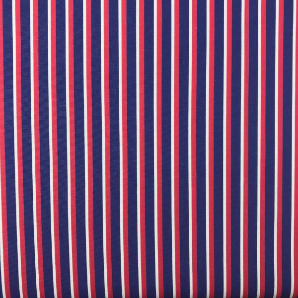 Coupon of white and orange stripes cotton poplin fabric coupon 2m x 1,40m