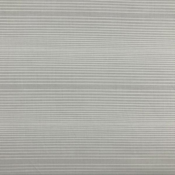Coupon of grey cotton poplin fabric with white stripes 2m x 1,40m