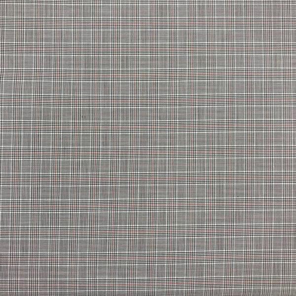 Coupon of cotton poplin fabric with prince of wales check pattern 2m x 1,40m