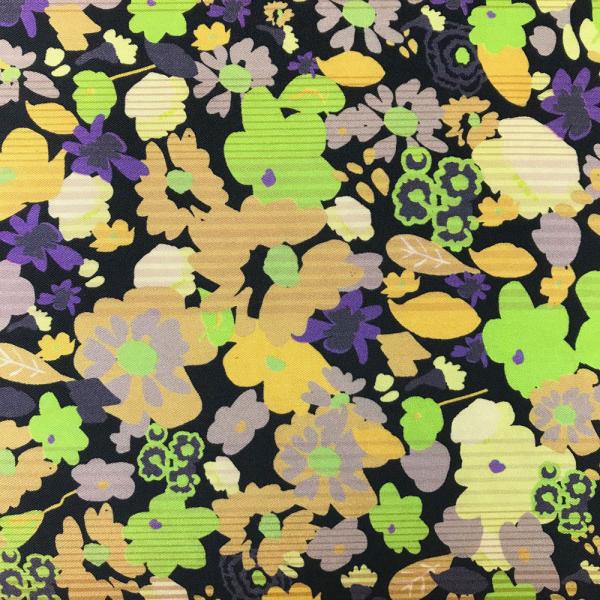 Polyester twill fabric coupon multicolor flowered 1.50 or 3m x 1.40m