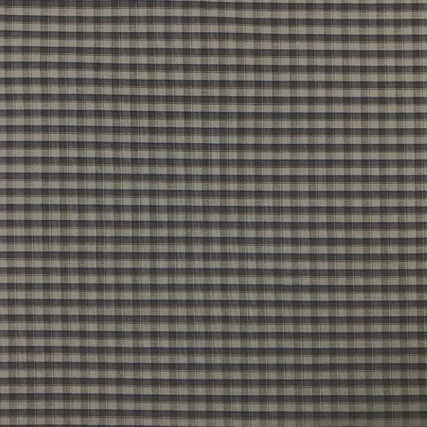 Coupon of checked cotton and wool fabric in brown tones 1,50m ou 3m x 1,50m