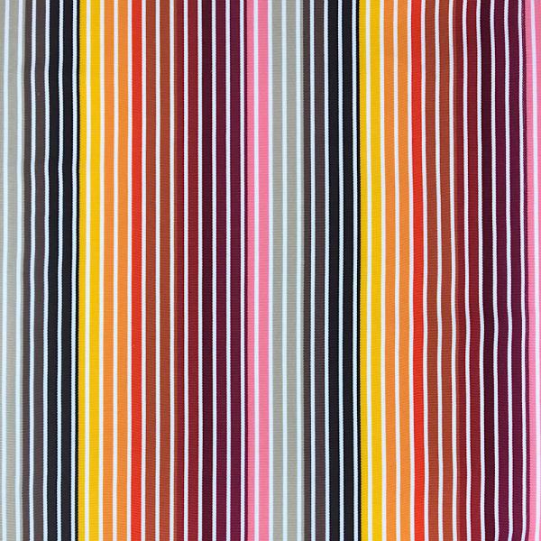 Coupon of multicoloured striped deckchair fabric 3.20m x 0.43m