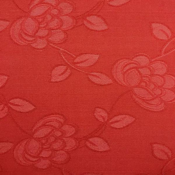 Fabric coupon in cashmere and damask silk with flowers on orange ground 1,50m or 3m x 1,40m