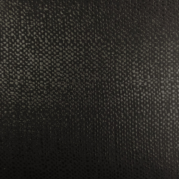 Black viscose jacquard fabric coupon with a small dark bronze lurex pattern 1,50m or 3m x 1,40m