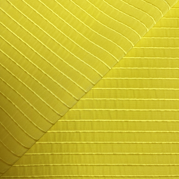 Yellow striped viscose blend fabric coupon 1,50m ou 3m x 1,40m