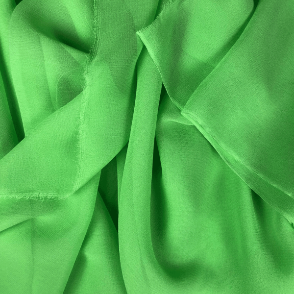 Prairie green chiffon georgette fabric coupon 3m x 1,40m