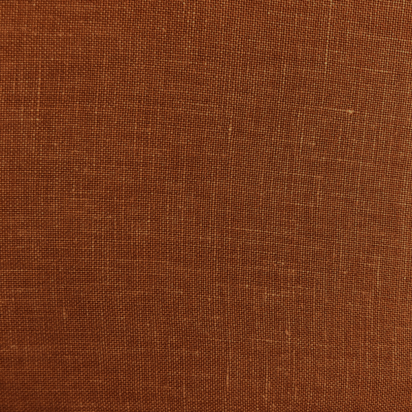 Linen fabric coupon chiné orange earth 1,50m or 3m x 1,40m