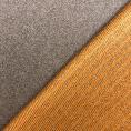 Coupon de tissu cachemire réversible beige et orange quadrillé 3m ou 1,50m x 1,50m