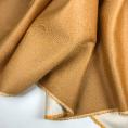 Coupon de tissu en cachemire réversible jaune ocre / sergé crème 3m ou 1,50m x 1,50m