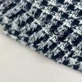 Coupon de tissu drap de laine vierge pied de poule noir, blanc  1,50m ou 3m x 1,50m