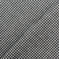 Coupon de tissu drap de laine mini pied de poule noir, blanc 1,50m ou 3m x 1,50m