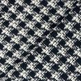 Coupon de tissu drap de laine vierge pied de poule noir, blanc  1,50m ou 3m x 1,50m