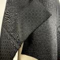 Coupon de tissu en polyester impermeable leger à motifs a carreau couleur noir naturelle 3m x 1,40m