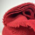 Coupon de tissu tweed en laine vierge chiné rouge sang 1,50m ou 3m x 1,50m