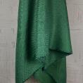 Coupon de tissu en lin et soie tissage chevron vert satiné 1,50m ou 3m x 1,40m