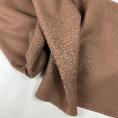 Coupon de tissu etamine de laine marron tabac 1,50m ou 3m x 1,40m