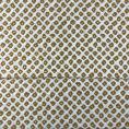 Coupon de tissu de soie sauvage motifs réguliers marrons 1,50m ou 3m x 1,40m