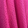 Coupon de tissu en broderie anglaise rose fuschia 1m50 ou 3m x 1,40m