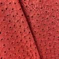 Coupon de tissu en broderie anglaise rouge 1m50 ou 3m x 1,40m