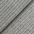 Coupon de tissu flanelle de laine pied de poule gris noir 3m x 1,50m