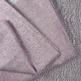 Coupon de tissu de lin mélangé rose à rayures argentées 1,50 ou 3m x 1,40m