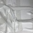 Coupon de tissu en mousseline de soie grands carreaux satiné blanc 1,50m ou 3m x 1,20m