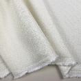 Coupon de tissu en lin et soie tissage chevron blanc satiné 1,50m ou 3m x 1,40m