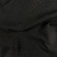 Coupon de tissu en voile de lin et coton noir à rayures brodées tons sur tons 1,50m ou 3m x 1,30m