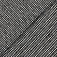 Coupon de laine mini pied de poule texturé noir et blanc 1,50m ou 3m x 1,50m