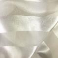 Coupon de tissu Jawhara en soie à rayures crème 3m x 1,40m