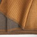 Coupon de tissu cachemire réversible beige et orange quadrillé 3m ou 1,50m x 1,50m