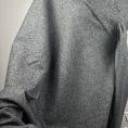 Coupon de tissu en sergé de coton gratté gris chiné 1,50m ou 3m x 1,50m