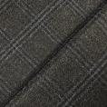 Coupon de tissu drap de laine à carreaux marron et gris 1,50m ou 3m x 1,40m