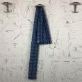 Coupon de tissu draperie en laine à carreaux fond bleu foncé et bleu clair 3m x 1,50m