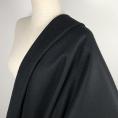 Coupon de tissu en flannelle de laine noir 1,50m ou 3m x 1,40m