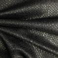 Coupon de tissu en jacquard de viscose et lurex bronze foncé à petits motifs noirs 1,50m ou 3m x 1,40m