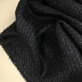 Coupon de tissu en laine noire à rayures biais lurex ton sur ton 1,50m ou 3m x 1,50m