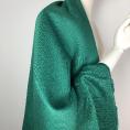 Coupon de tissu en lin et soie tissage natté vert émeraude 1,50m ou 3m x 1,40m