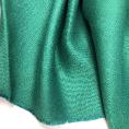 Coupon de tissu en lin et soie tissage natté vert émeraude 1,50m ou 3m x 1,40m