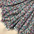 Coupon de tissu en popeline de coton imprimée avec motif de fleurs multicolores 1m50 ou 3m x 1m40