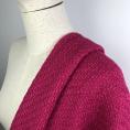 Coupon de tissu en tweed de laine vierge rose magenta 1m50 ou 3m x 1,40m