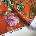Coupon de tissu en twill de soie motifs inspiration florale multicouleur 1,50m ou 3m x 1,75m