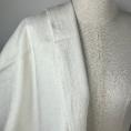 Coupon de tissu en voile de coton et soie blanc a motif fleur 1,50m ou 3m x 1,40m
