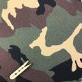 Coupon de tissu en gabardine de coton et élasthanne à motif camouflage 1,50m ou 3m x 1,40m