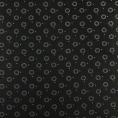 Coupon de tissu popeline de coton à pois fantaisie sur fond noir 1,50m ou 3m x 1,40m